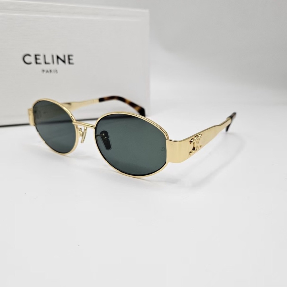 Celine black and gold contrast sunglasses high-end texture - Picture 2 of 7